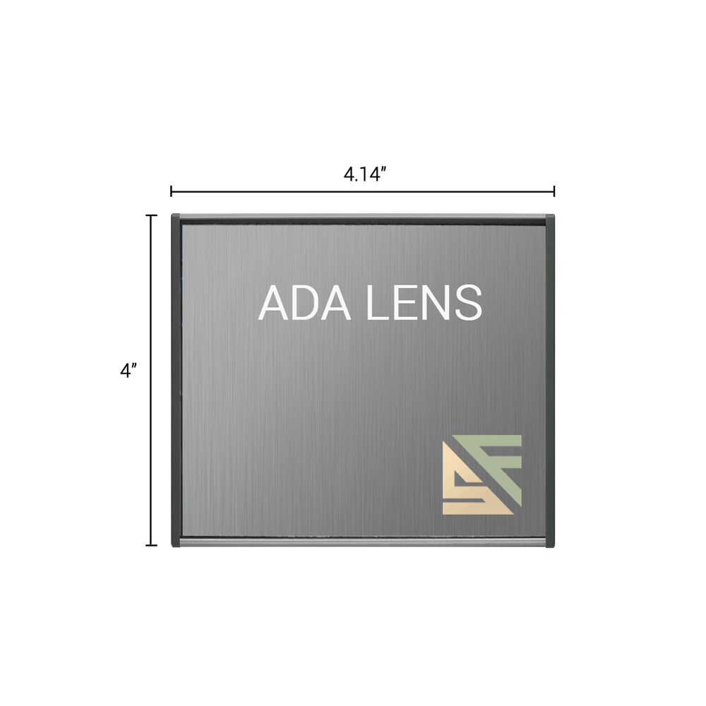 ADA Braille Office Sign - 4"H x 4"W - VC-WFS2E16